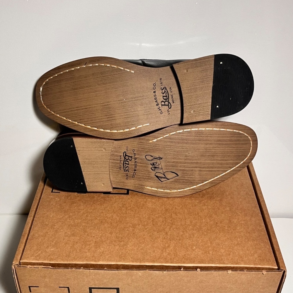 G.H. Bass & Co. Baxter Light Leather Slip-On Shoes - Picture 9 of 9
